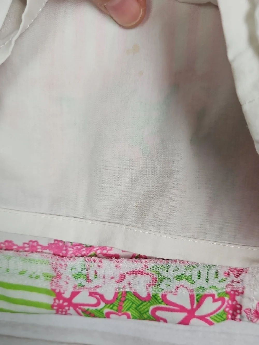 Lilly Pulitzer Patchwork Floral Butterfly Print Skort | Size 8 | Pink Green - Picture 13 of 13